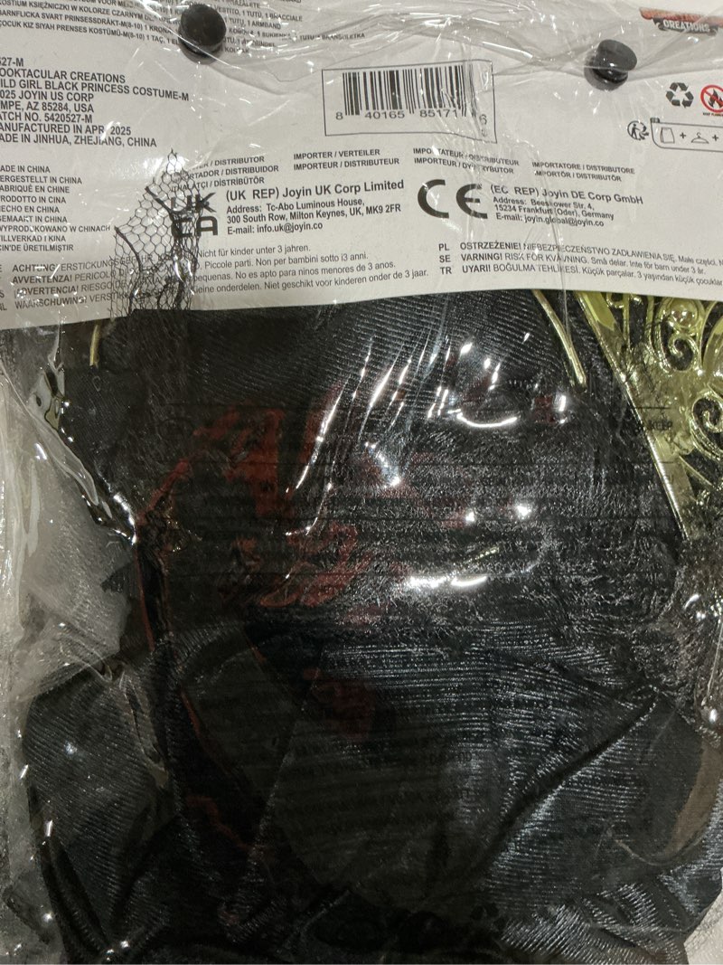 Condition photo showing Good Condition for Spooktacular Creations Girl's Black Princess Costume for Halloween Party, Fairytale Witch Role Playing, School Play