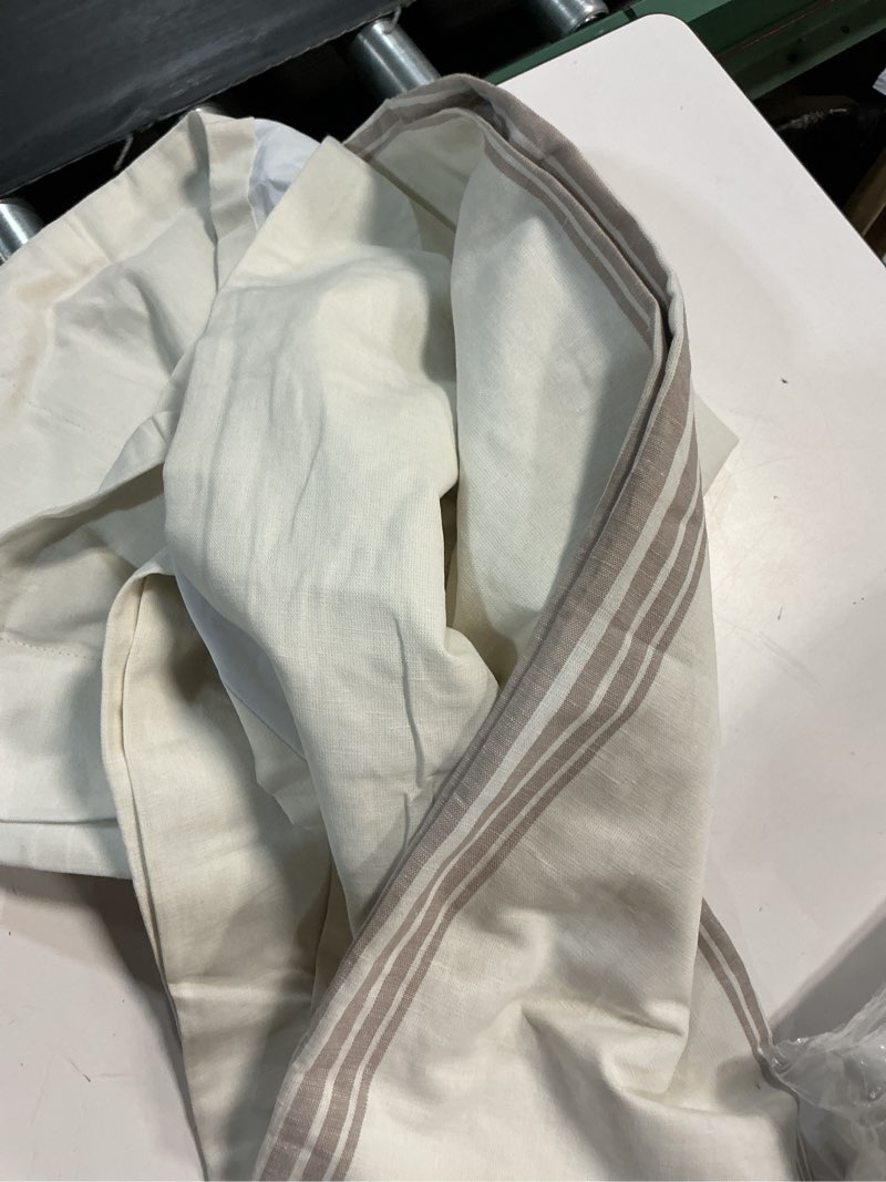 Condition photo showing Good Condition for quince european linen coastal striped curtian 48”x96”