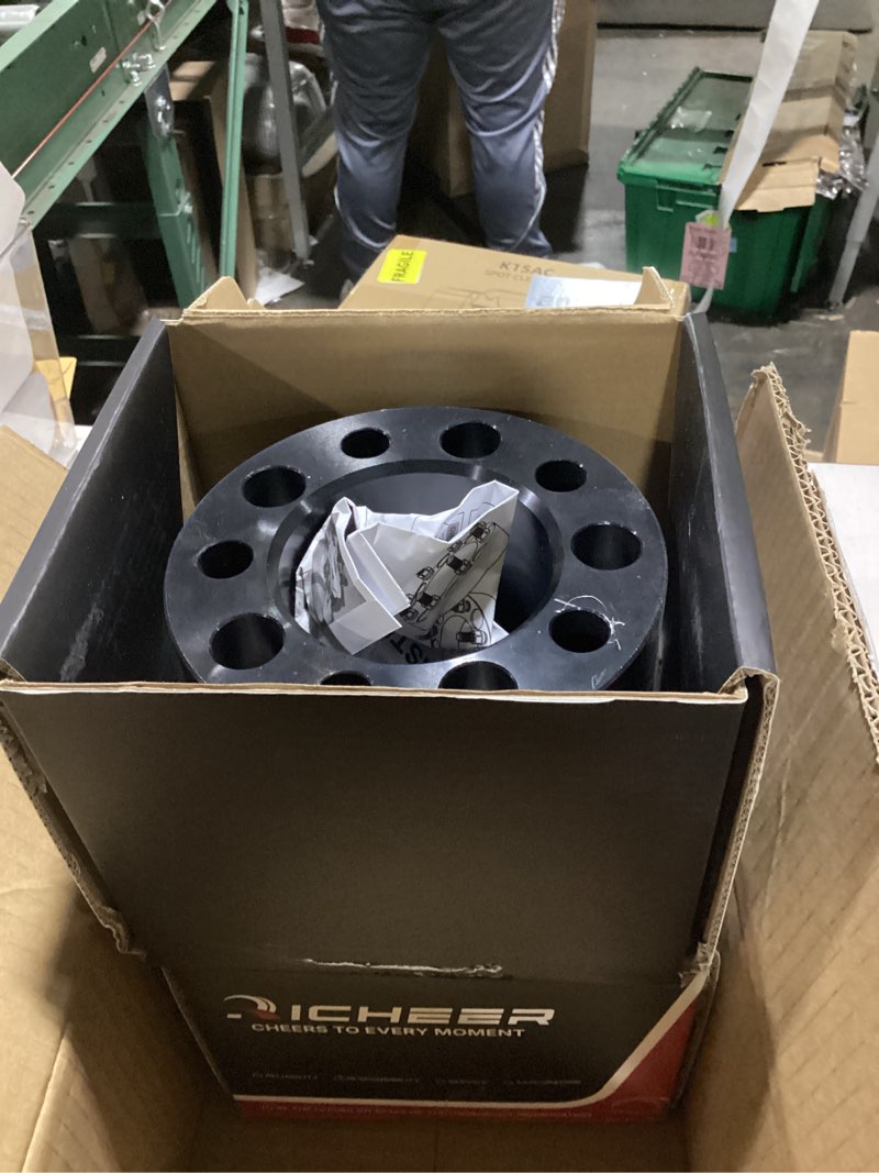 Condition photo showing As Is for richeer 5x4.5 wheel spacers compatible with tj xj yj kj kk zj, 4pcs 2 inch 5x114.3mm wheel spacer with 1/2-20 studs & 82.5 mm center bore 5 lug wheel spacers for explorer ranger mustang thickness:2 inch