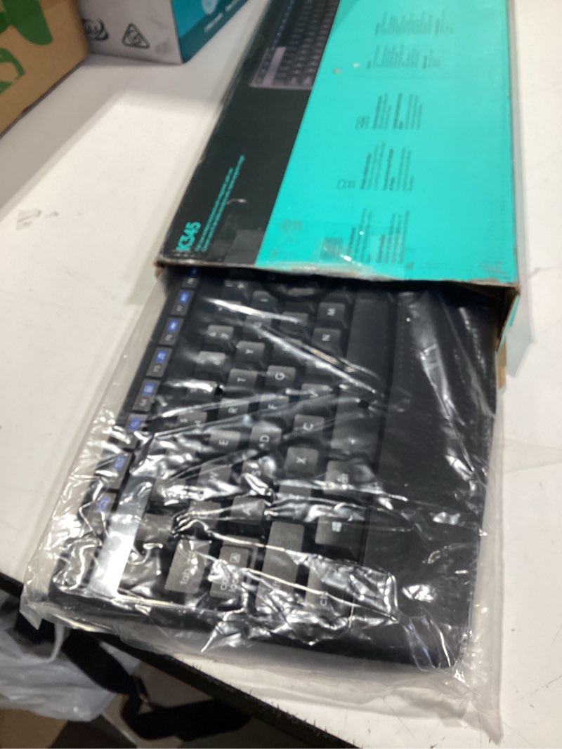 Condition photo showing Good Condition for logitech k345 wireless keyboard - full-sized keyboard with palm rest, 2.4 ghz wireless usb receiver - for pc, laptop keyboard 1 pack