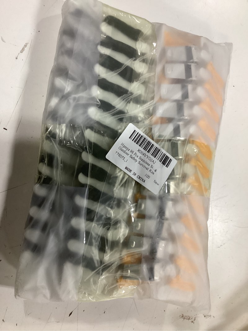 Condition photo showing Good Condition for 96 pcs stainless steel whistle for coaches referee whistle with lanyard loud clear sound sports whistles bulk emergency training outdoor safety survival kits