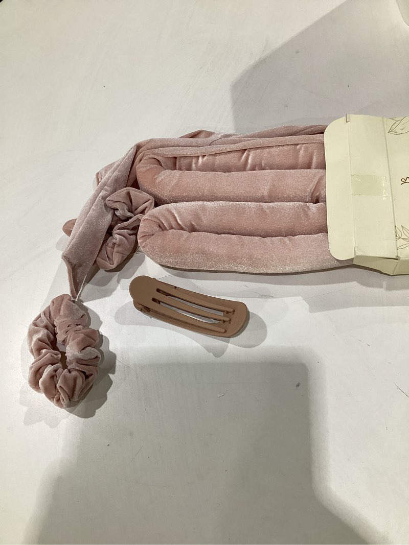 Condition photo showing Good Condition for Yanibest Heatless Hair Curler, No Heat Hair Curlers to Sleep in, Super Soft Ribbon Wrap for Long Hair, Overnight Heatless Curling Set with Scrunchies and Clip, for All Hair types(Pink)