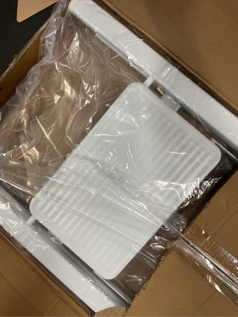 Condition photo showing As Is for Step Ladder 4 Step Folding Stool with Anti-Slip Widened Sturdy Pedal and Handgrip, Portable and Multi-Use Iron Stepladder for Home, Kitchen, 300 lbs Capacity -White White 4 Step