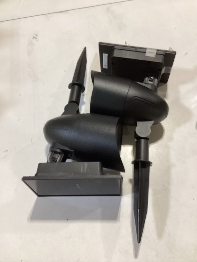 Condition photo showing As Is for 2 Harbor Breeze 183 -Lumens Black Warm White Solar LED Flood light in