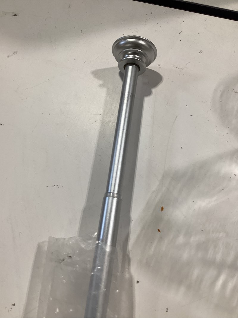 Condition photo showing Good Condition for project source 40-in to 72-in satin nickel steel tension curtain rod with finials