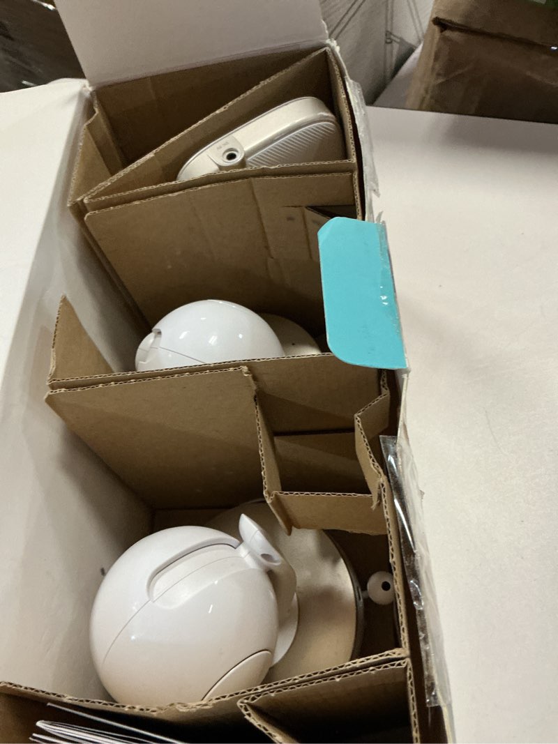 Condition photo showing As Is for motorola video baby monitor-2 wide angle hd cameras with infrared night vision and remote pan, tilt, zoom - 5-inch lcd color display with split screen view, room temperature and sound alert mbp50-g2