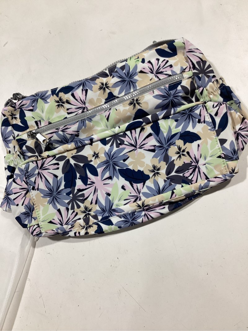 Condition photo showing Good Condition for aocina nylon crossbody bags for women multi pocket cross body purses | lightweight cross body bag for woman with compartments lots of pockets ladies messenger shoulder handbag for everyday travel gray leaves large