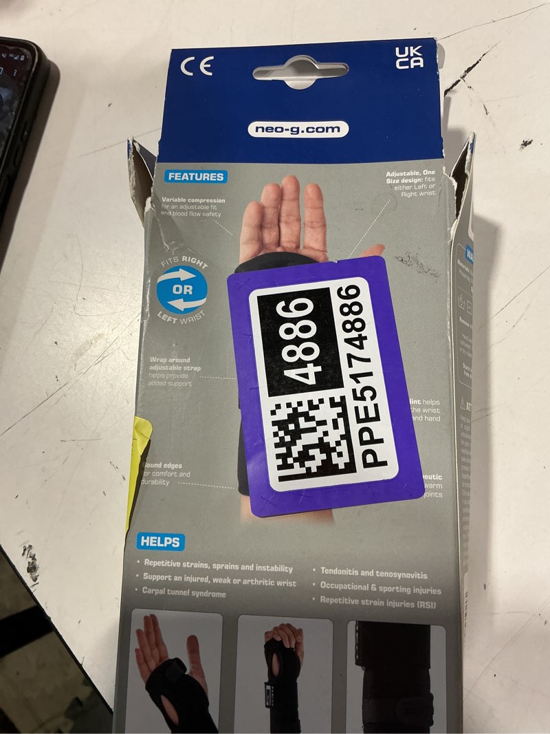 Condition photo showing New/Like New for neo g easy-fit wrist brace adjustable support for carpal tunnel & tendonitis fsa/hsa eligible