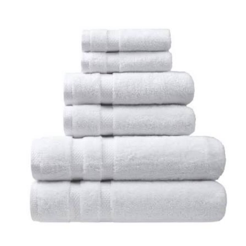 sofe h&l | olea luxury turkish cotton bath towels set of 6 : 2 bath towels 2 hand towels 2 wash clot