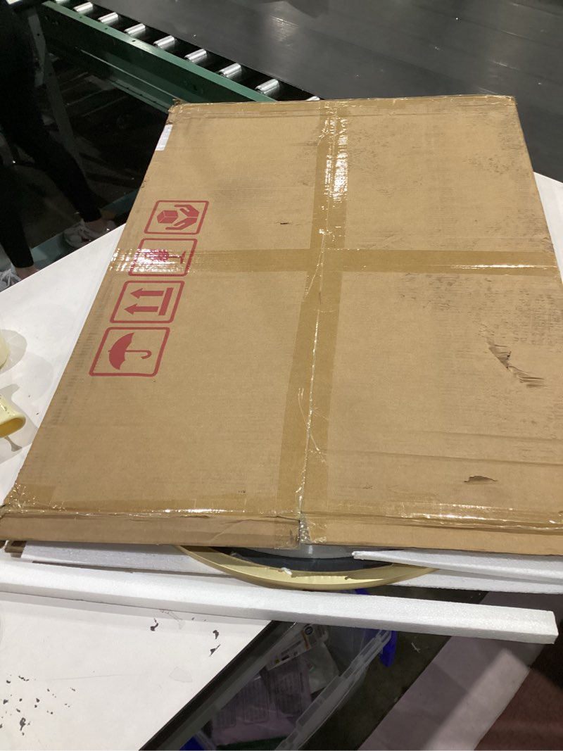 Condition photo showing Good Condition for Arched Bathroom Mirror for Wall, Mirror for Vanity,38''x26'' Large Wall Mounted Mirror, Metal Frame (38''x26'', Gold) Gold 38"L x 26"W