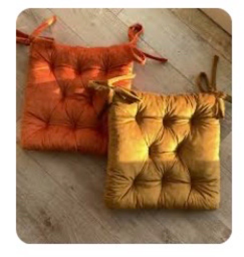 edanle tufted velvet chair pads with ties for indoor dining room,kitchen,outdoor patio and office us