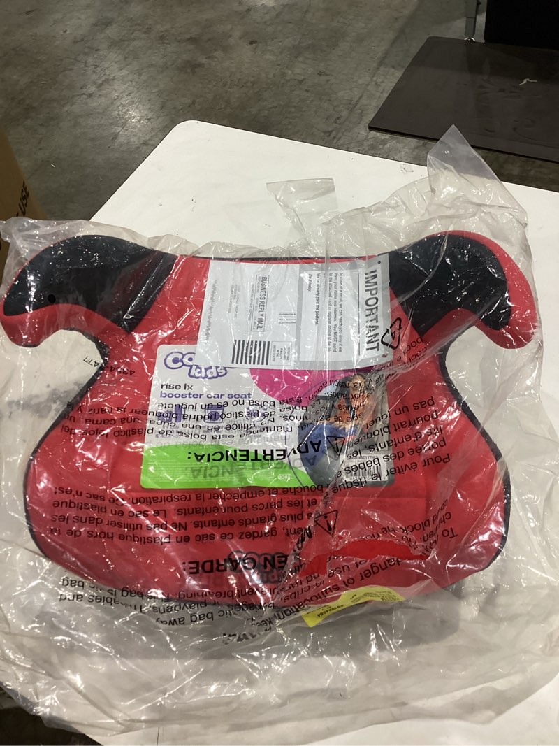 Condition photo showing Good Condition for https://www.walmart.com/ip/cosco-kids-rise-lx-booster-car-seat-racecar-red-toddler-unised/1258560151
