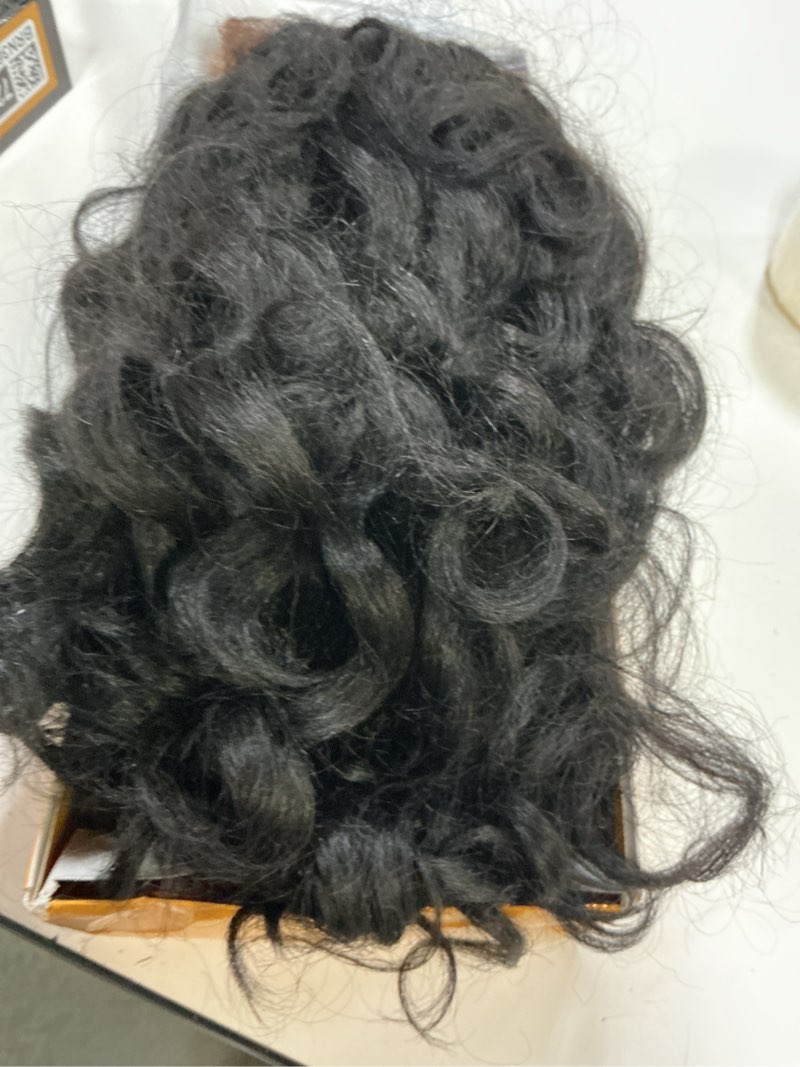 Condition photo showing Good Condition for sensationnel curls kinksandco kinkyedges wig - kinky wand curl 20 inch y part lace natural kinkytexture edged hairline for natural 3c to 4c hair textures (1b offblack)