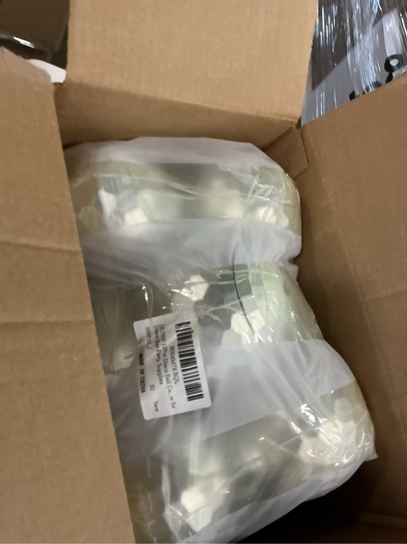 Condition photo showing New/Like New for 12Pcs Disco Ball Cups, Reusable Tumbler Disco Flash Bachelorette Party Cup Decorations Cocktail Ball Cups with Lid and Straw for Disco Bar Party Supplies