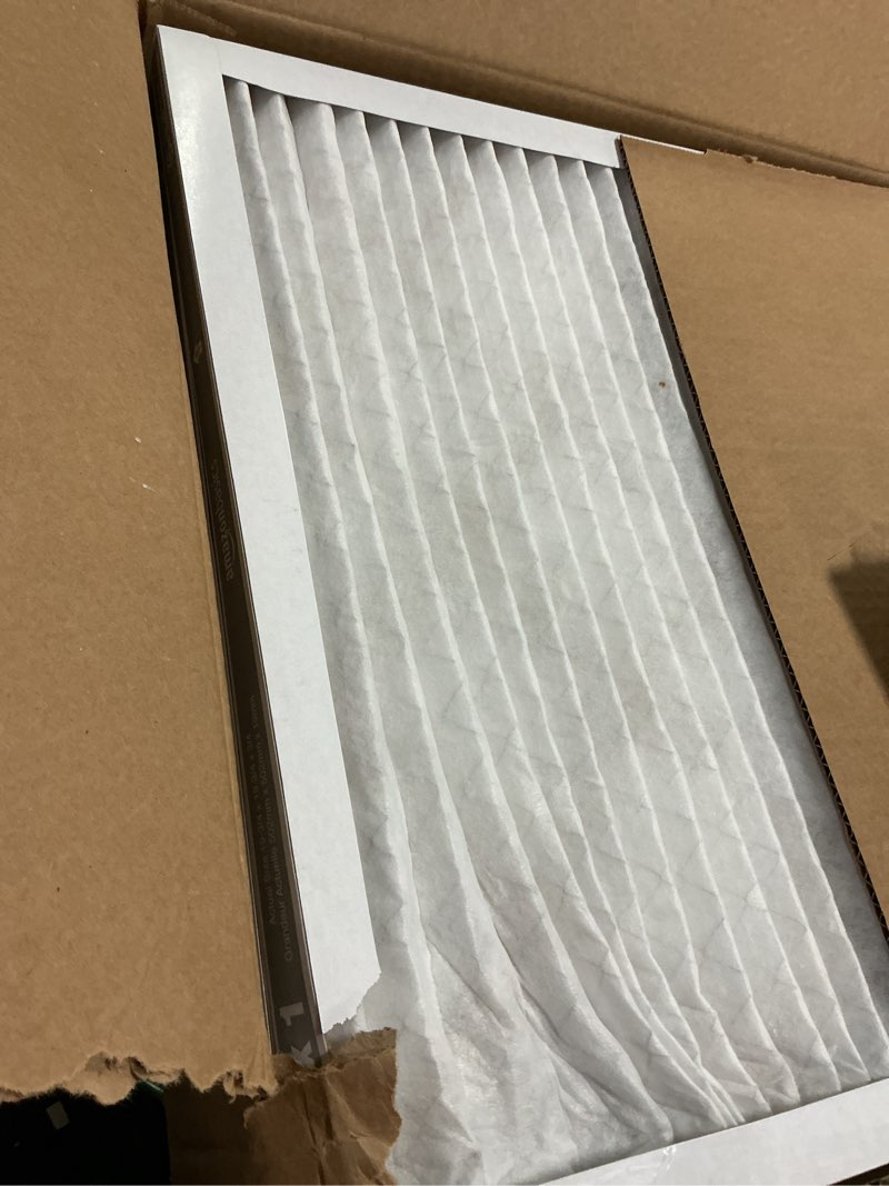Condition photo showing As Is for Amazon Basics 20x20x1 Air Filter 6 Pack, MERV 11 AC Furnace Filters (Actual Size: 19.75 x 19.75 x .75) 20x20x1 Merv 11