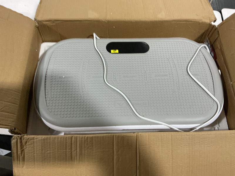 Condition photo showing As Is for merach vibration plate exercise machine, vibration plate 440 lbs capacity, bluetooth and silicone pedal, stimulate deep fat, vibration plate for lymphatic drainage, vibrating for weight loss