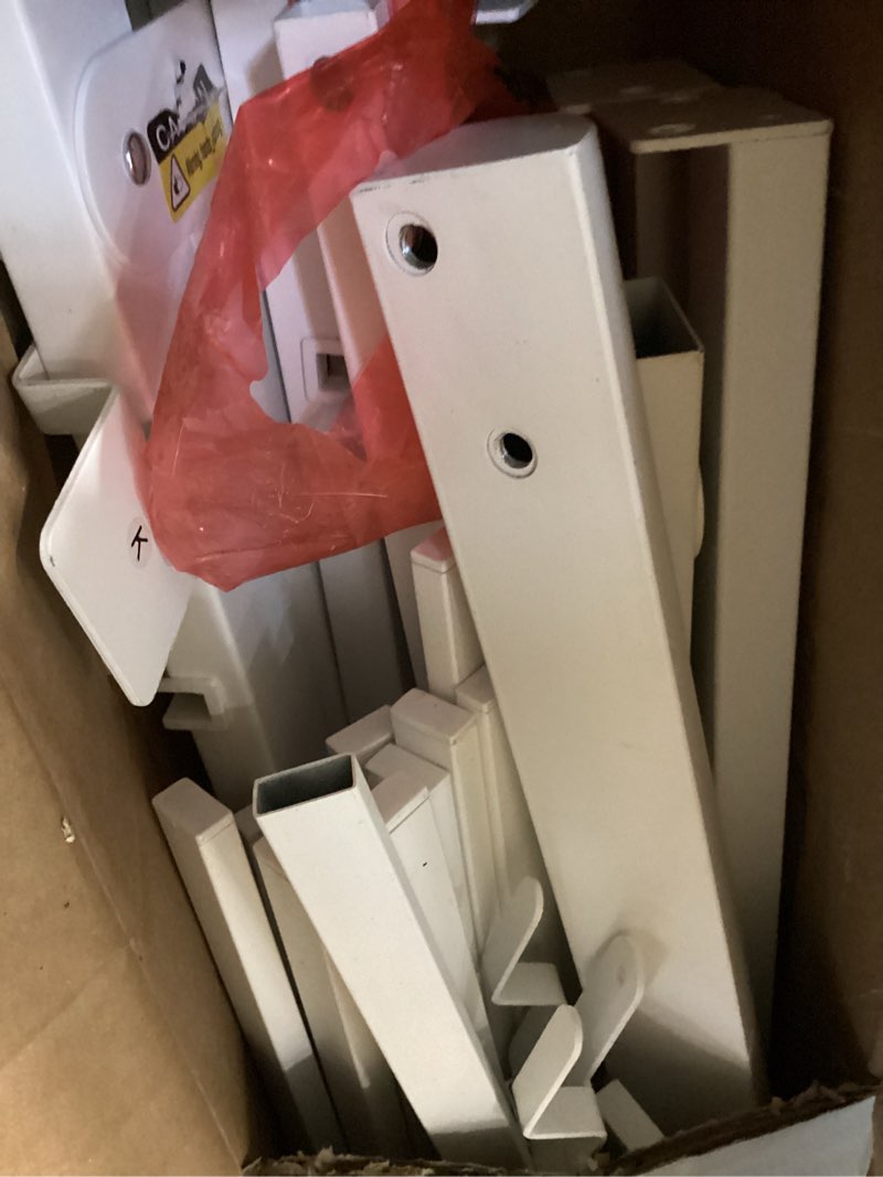 Condition photo showing Good Condition for 12 Inch Queen Bed Frame with Metal Gaskets, White Bed Frame Queen Size No Box Spring Need, Heavy Duty Steel Platform Support, Round Corner Design, Reserved Holes, Noiseless, Storgae Space Queen 12 inch