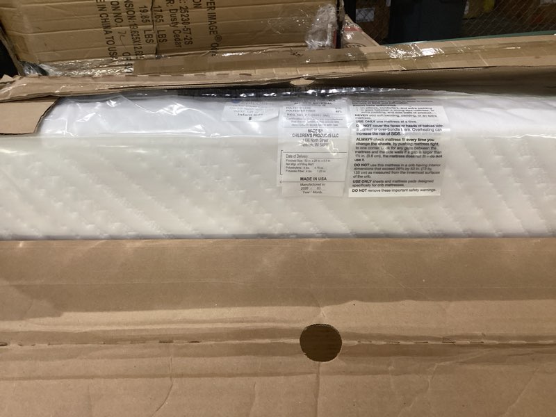 Condition photo showing New/Like New for delta children spring breeze mattress - breathable baby crib & toddler mattress with cloud core - machine washable cover - greenguard gold – waterproof