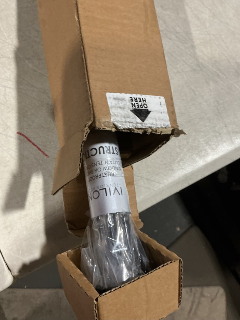 Condition photo showing Good Condition for Ivilon Tension Curtain Rod - Spring Tension Rod for Windows or Shower, 54 to 90 Inch. Black 54" to 90" Black