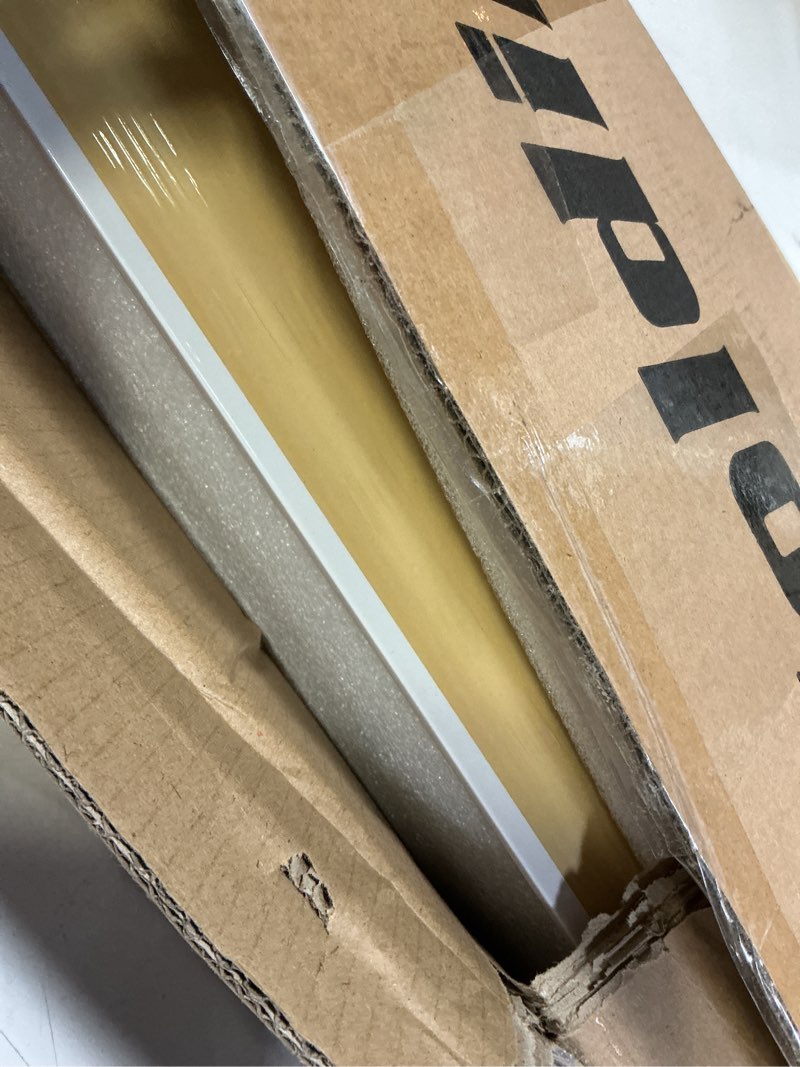 Condition photo showing New/Like New for Art3d Wall Baseboard Molding Trim 8-Pack of 56 x 3.2 in., High Impact Polystyrene Skirting Board - Installed with Glue - White White-1