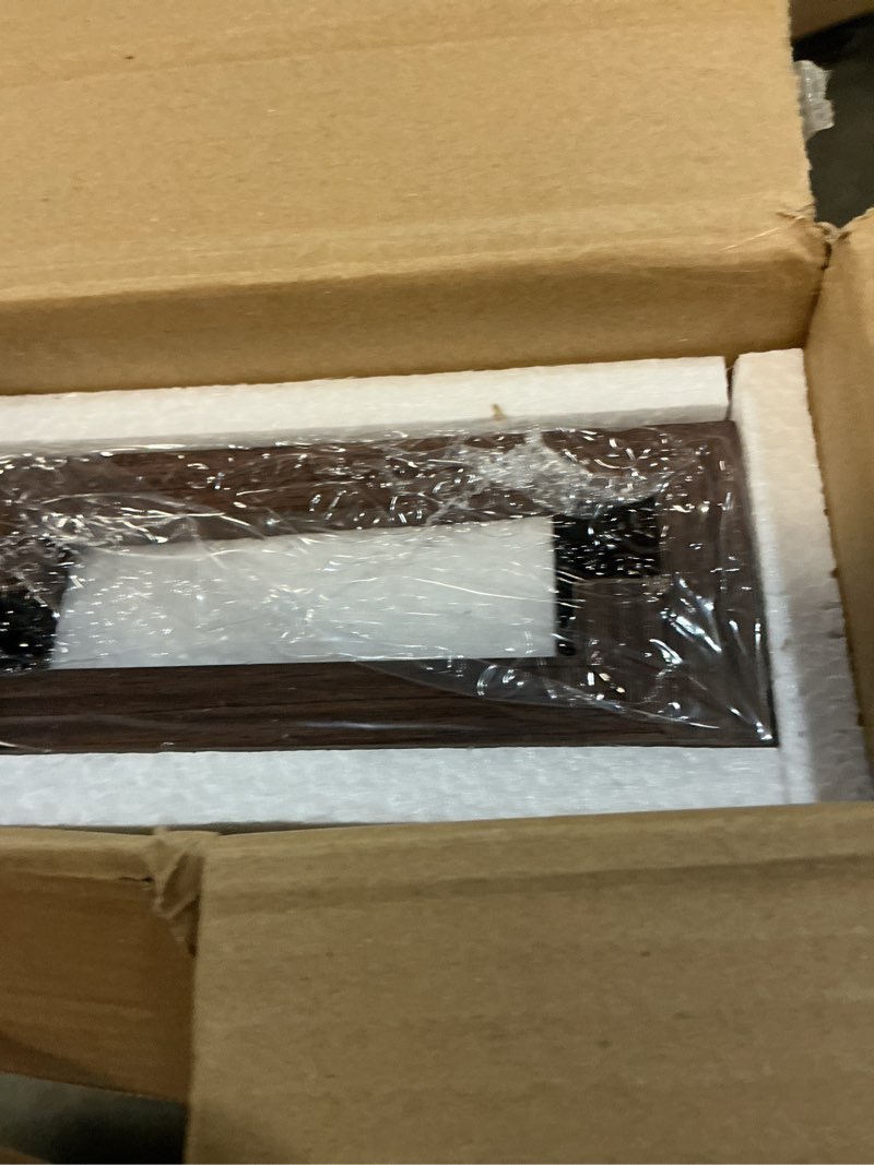 Condition photo showing New/Like New for Picture Ledge Shelf,48 inch Long Floating Shelves for Wall Set of 2,Picture Shelf with Lip for Wall Decor,Living Room,Bedroom,Bookshelf,Nursery,Perfume,Walnut Color