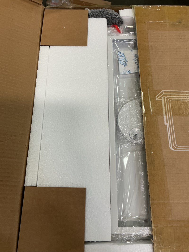 Condition photo showing Good Condition for Suidia Vanity Mirror with Lights, 22"×20" LED Makeup Mirror with Light, Smart Touch with 3-Color Lighting, 360°Ratation for Vanity Desk Tabletop,White,Lamp Belt Style 22"L x 20"W Lamp Belt Style White