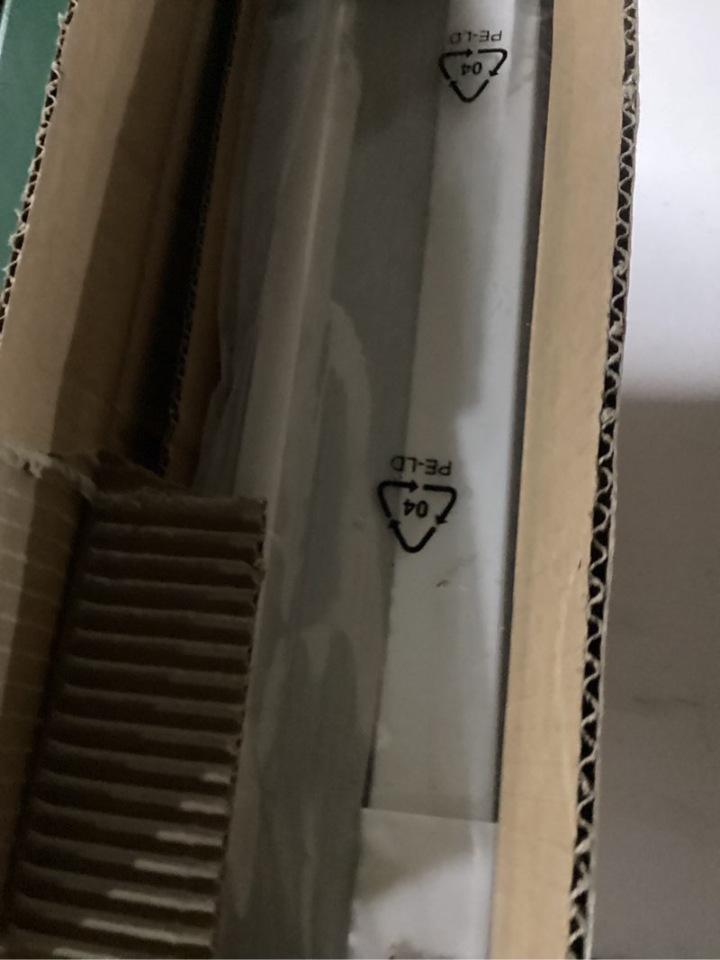 Condition photo showing New/Like New for lazblinds cordless cellular shades, no tools no drill blackout honeycomb shades pleated blinds for windows, 44'' w x 48'' h, silver white blackout-silver white 44'' w x 48'' h