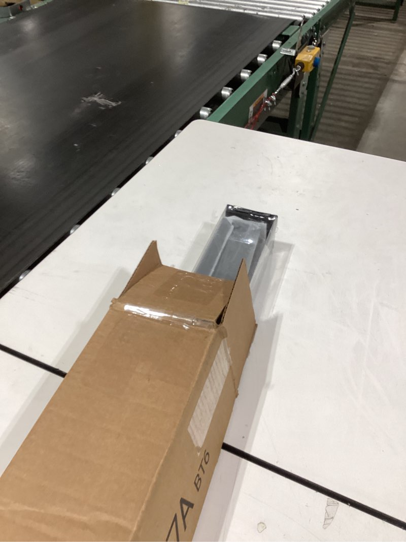 Condition photo showing New/Like New for AOSKY Cordless Zebra Blinds for Windows Pull Down Roller Window Shades Dual Layer Light Filtering Privacy for Day and Night, Free-Stop Door Shades for Home Easy to Install (43" W X 72" H, Black) 43"W x 72"H Black