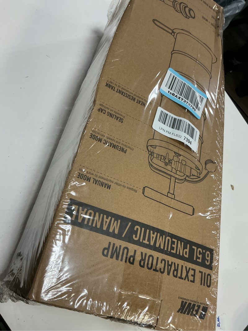Condition photo showing New/Like New for ewk 6.5l pneumatic/manual oil extractor, oil change pump for automotive fluids vacuum evacuation, fluid extractor pump tool for diy mechanics