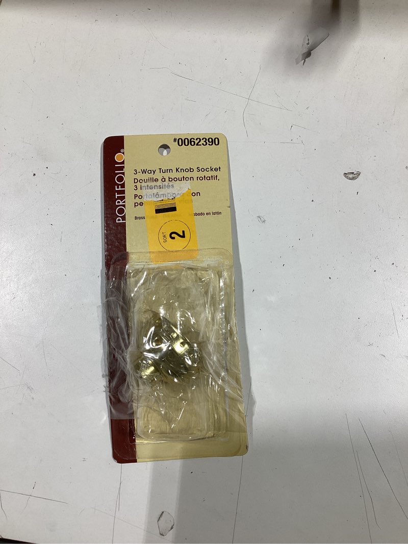 Condition photo showing As Is for Portfolio Polished Brass Lamp Socket/ Missing pieces