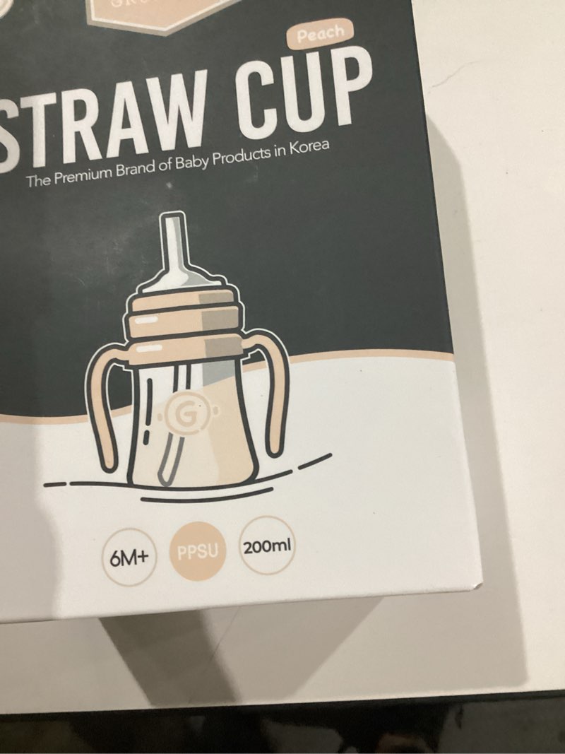 Condition photo showing Good Condition for GROSMIMI Spill Proof no Spill Magic Sippy Cup with Straw with Handle for Baby and Toddlers, Customizable, PPSU, BPA Free 6 oz (Peach)
