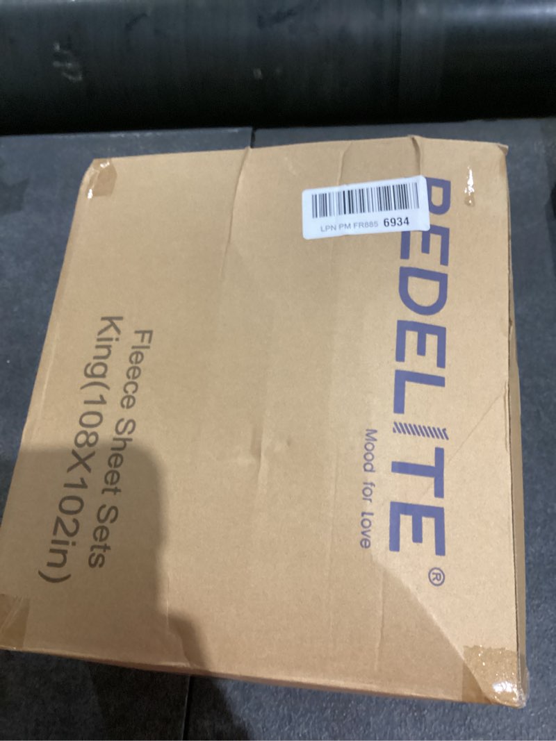 Condition photo showing As Is for BEDELITE Flannel Sheets King Size Blue - Super Soft Fleece Sheets Set Fluffy Extra Plush, 4 Piece(Include Fitted Sheet, Flat Sheet, 2 Pillowcases) Blue King