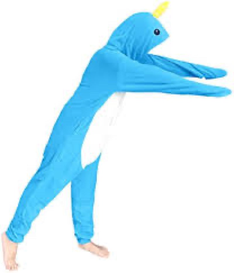 Spooktacular Creations Halloween Narwhal Unisex Costume, Adult Animal Costume Halloween Party