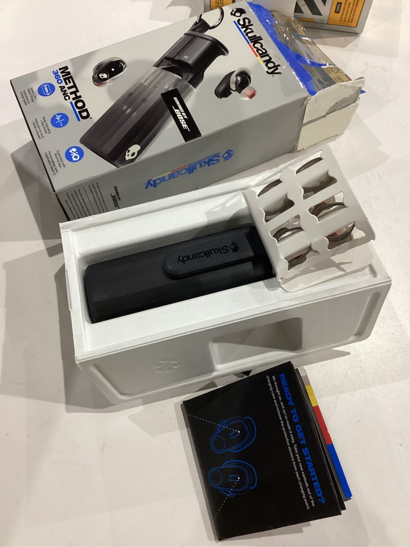 Condition photo showing Good Condition for Skullcandy Method 360 ANC Wireless Earbuds, Sound by Bose, Bluetooth Headphones, Premium Noise Cancelling, Up to 40 Hrs Battery, Sweat and Water Resistant, Microphone for iPhone Android - True Black