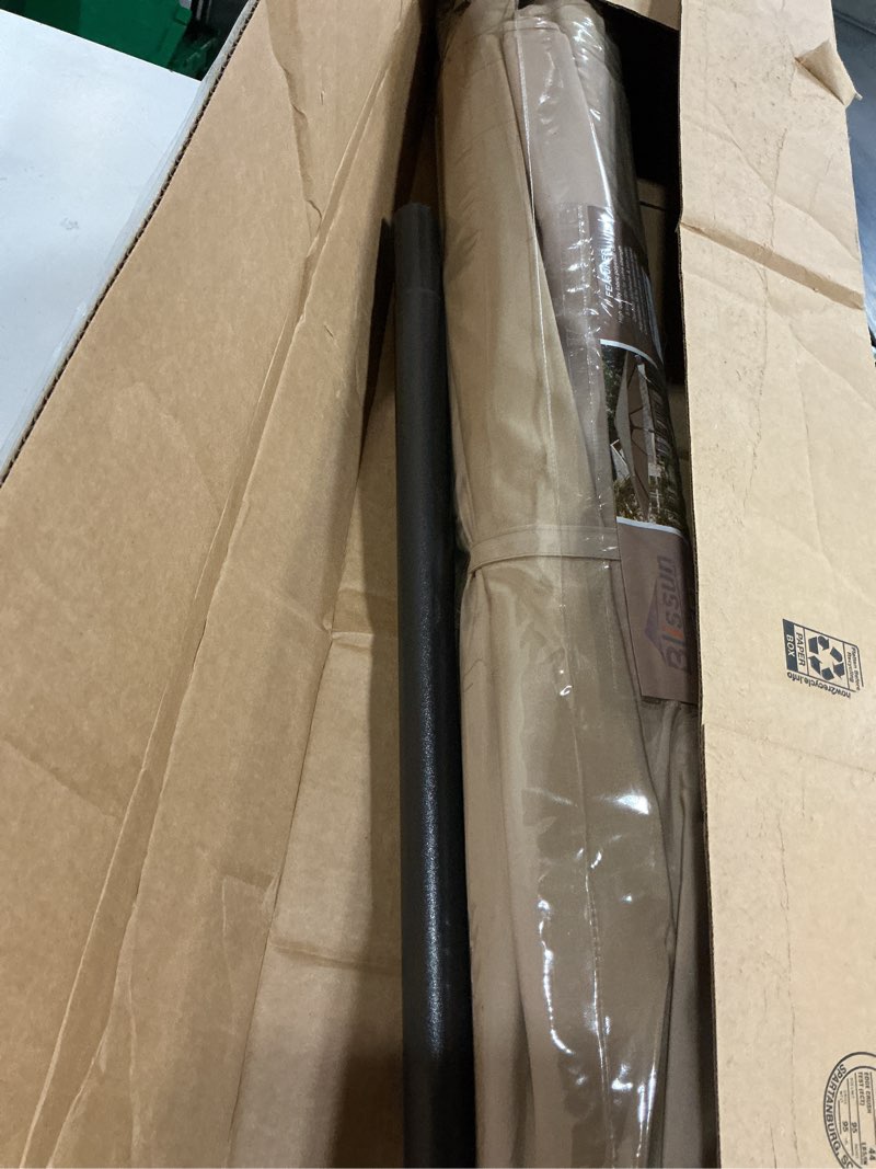 Condition photo showing Good Condition for blissun 9' outdoor patio umbrella, outdoor table umbrella, yard umbrella, market umbrella with 8 sturdy ribs, push button tilt and crank