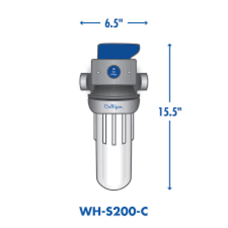 Culligan WH-S200-C Whole House Water Filter Housing – 3/4" Inlet/Outlet, Standard Duty, Sediment Fil