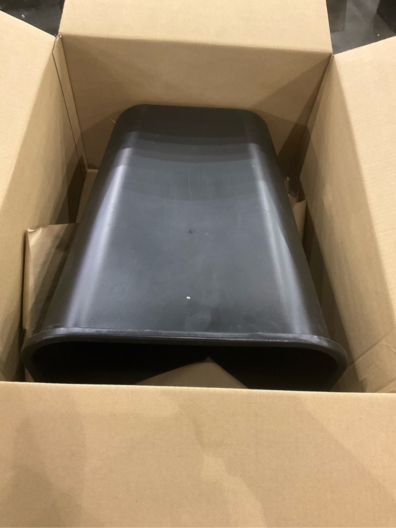 Condition photo showing Good Condition for Rubbermaid Commercial Wastebasket Trash Container, 41QT/10.25 GAL, Plastic, Black, Stackable Trash Can for Bedroom/Bathroom/Office, Fits Under Desk/Sink/Cabinet