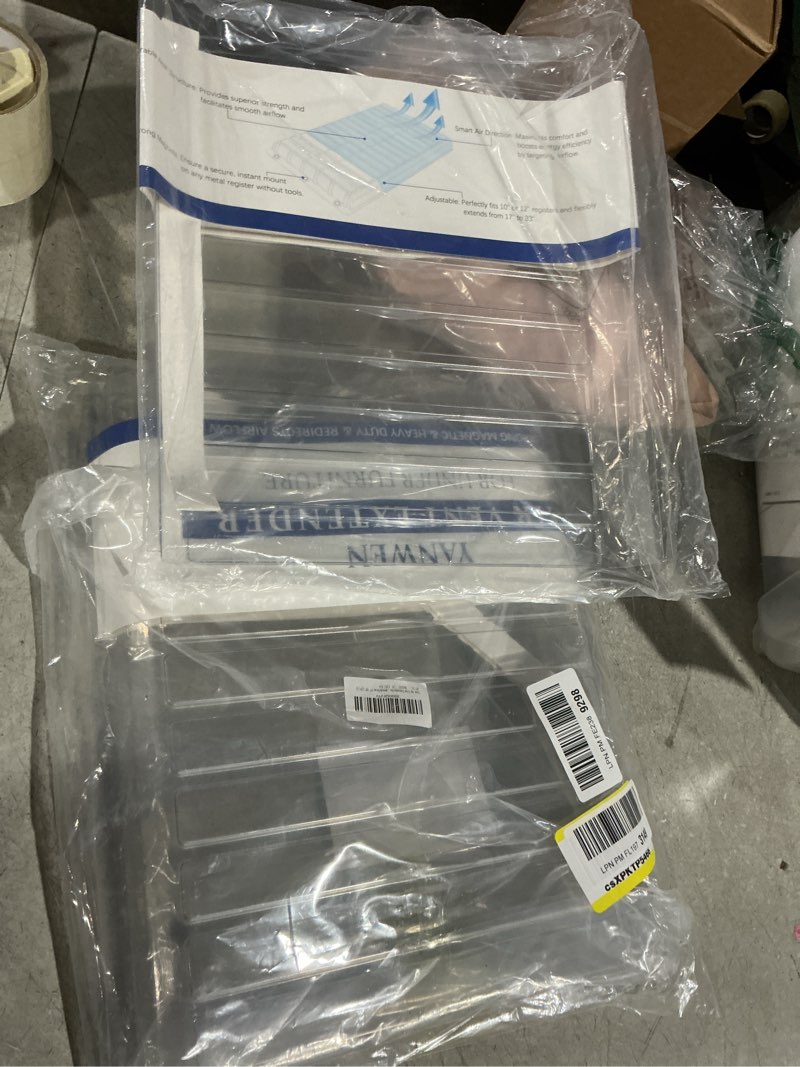 Condition photo showing Good Condition for air vent extender for under furniture, vent redirector, vent deflector for floor register 10" and 12" wide, extends from 17"-33" long (2pcs)
