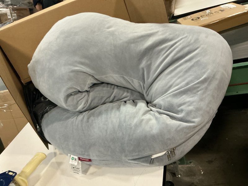 Condition photo showing As Is for Momcozy Pregnancy Pillows with Cooling Cover, U-Shaped Full Body Maternity Pillow for Side Sleepers 57 Inch - Support for Back, Hip, Belly, Legs for Pregnant Women Grey- Cooling Fabric