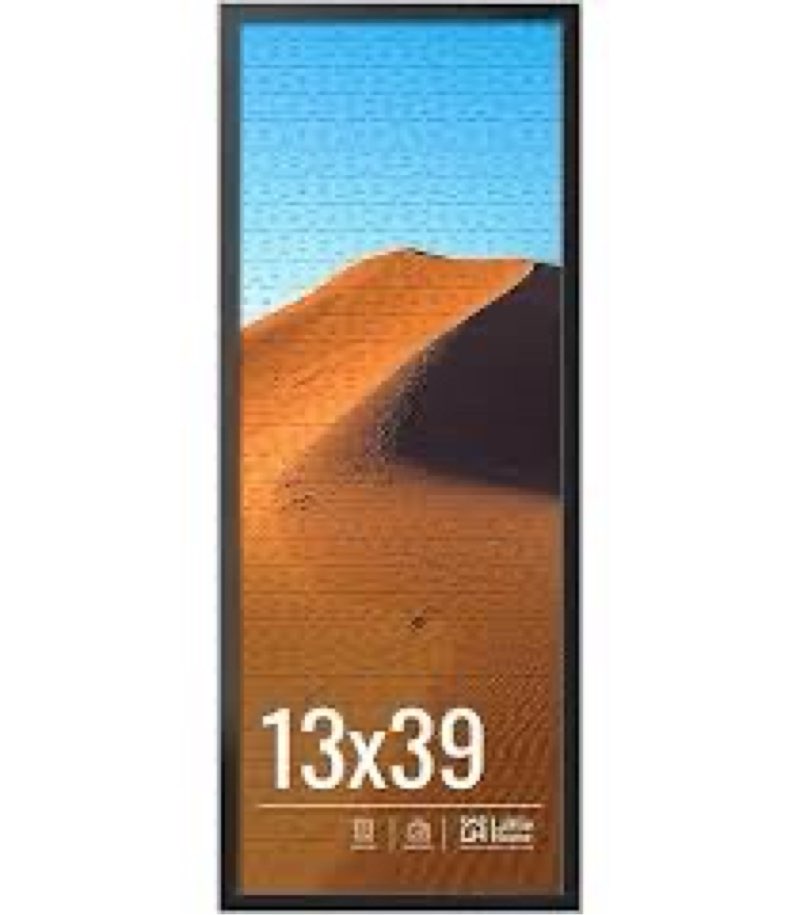 (Defective, it’s a broken)13x39 Picture Frame for Wall Display, 13x39 Black Picture Frame with Shatter Resistant Plexiglass, Stable and Sturdy 13 x 39 Poster Frame for Wall Display, Handpicked Gift Collection, 1 Pack