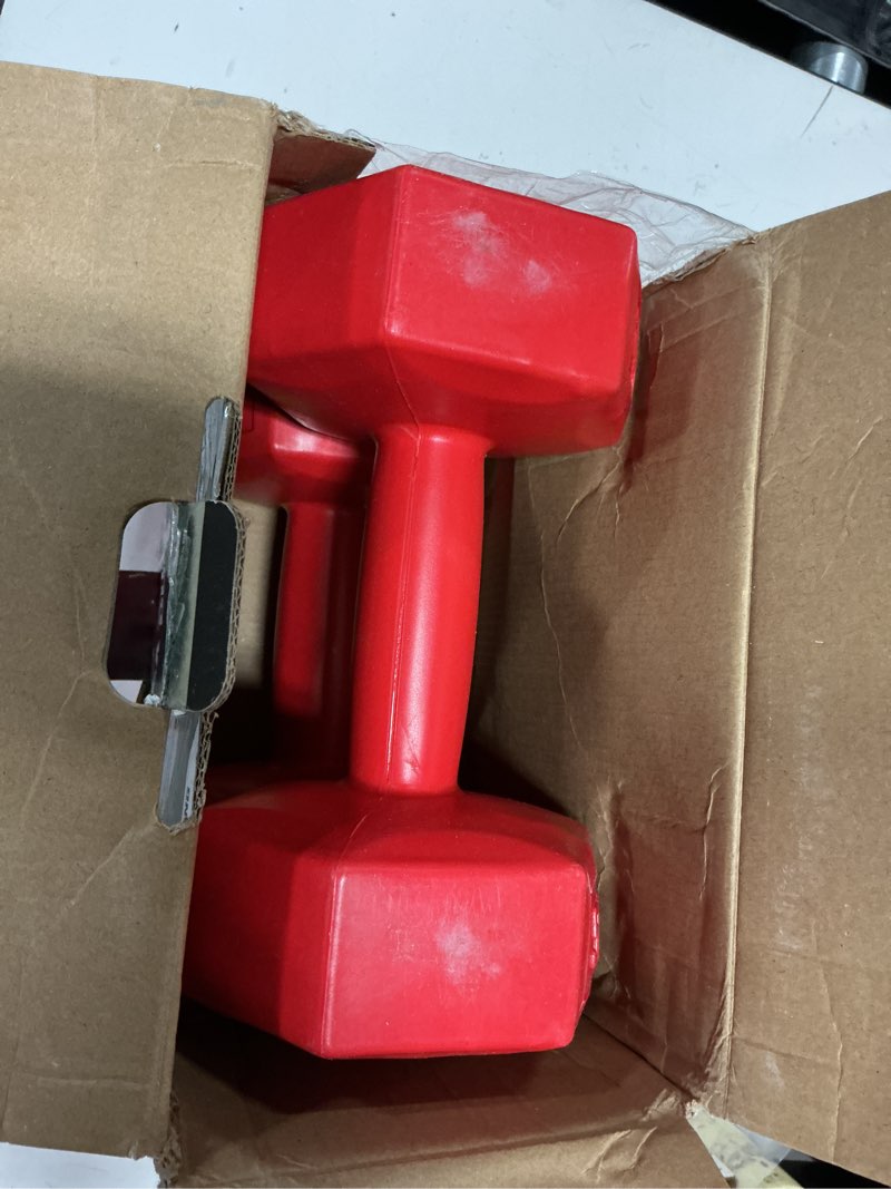Condition photo showing Good Condition for cap barbell, 10lb red neoprene dumbbell, pair