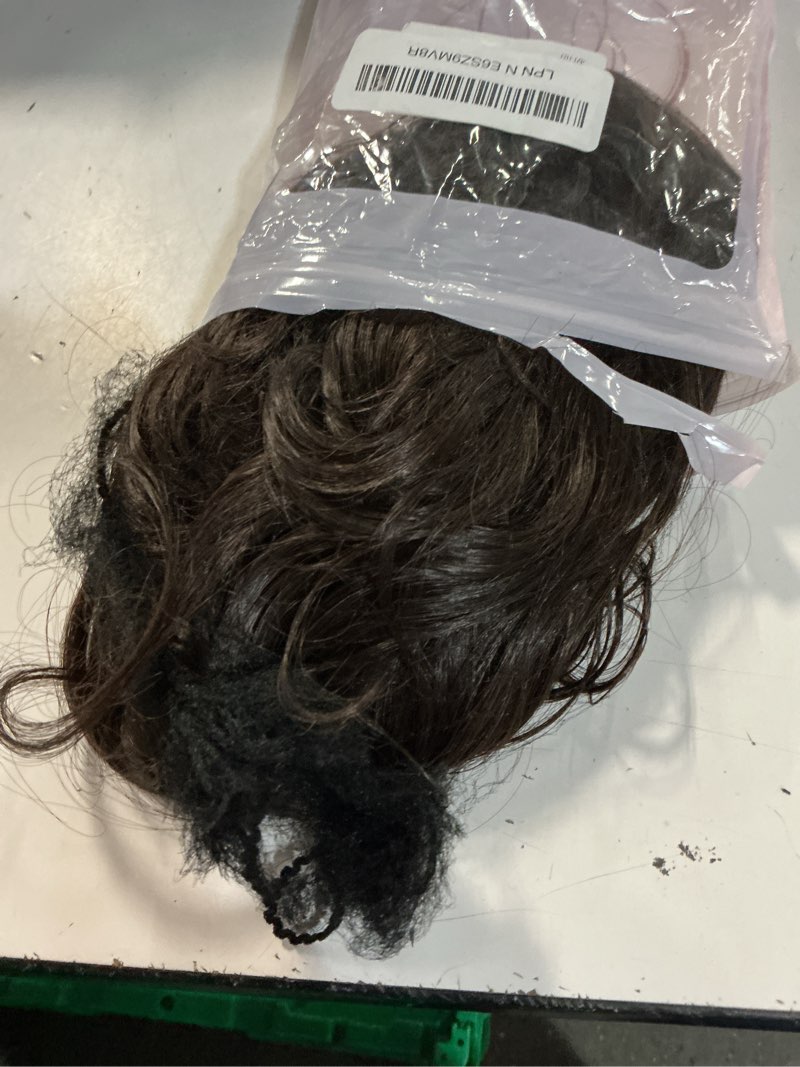 Condition photo showing Good Condition for kethbe ponytail extension,24 inch drawstring ponytail hair extensions,long body wave synthetic pony tails hair pieces for daily use (dark brown)