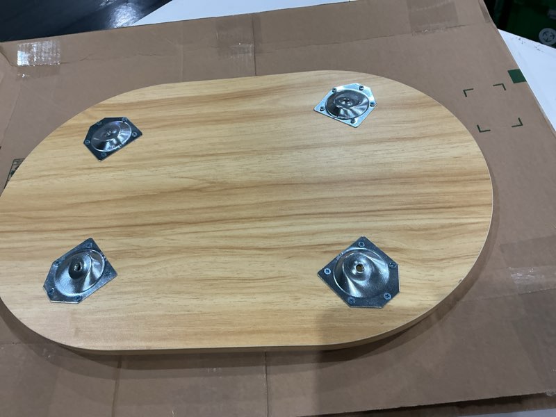 Condition photo showing As Is for incomplete similar to not exact coffee table, small oval coffee tables for small space with 4 solid wood leg, floor table desk for sitting on the floor, side table japanese low table for living room apartment, brown