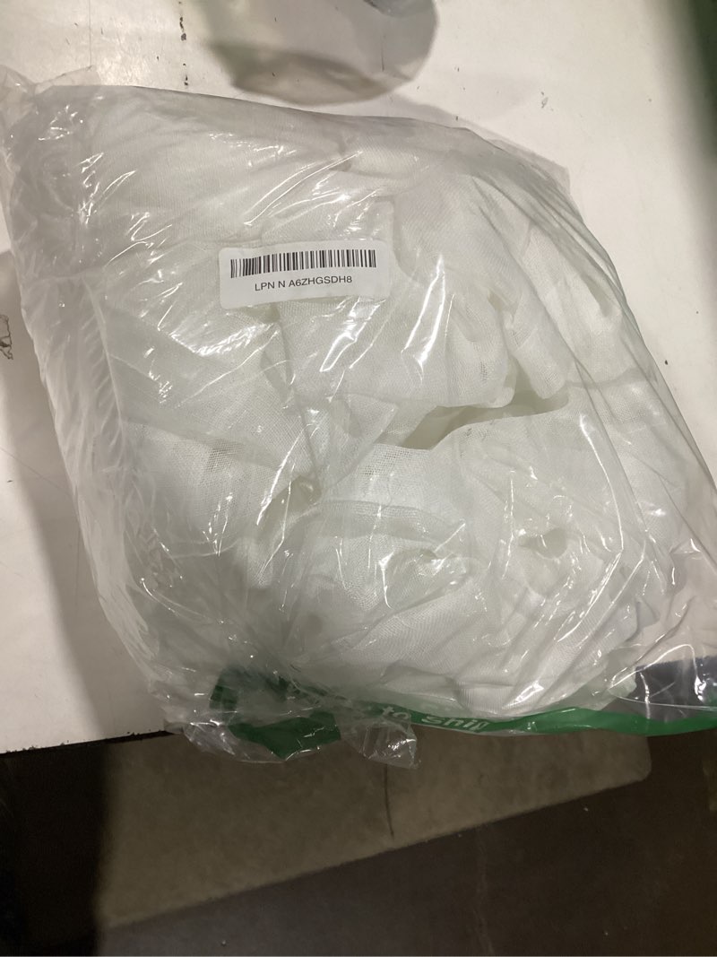 Condition photo showing Good Condition for Off White Sheer Curtains 90 Inches Long 2 Panels, Thin Textured Linen Look Ceiling Curtains & Drapes for Living Room, Rustic See Through Window Decor, Pinch Pleat Sliding Glass Door Curtain 54"W x 90"L (Pack of 2) Diy Pleat | Off White