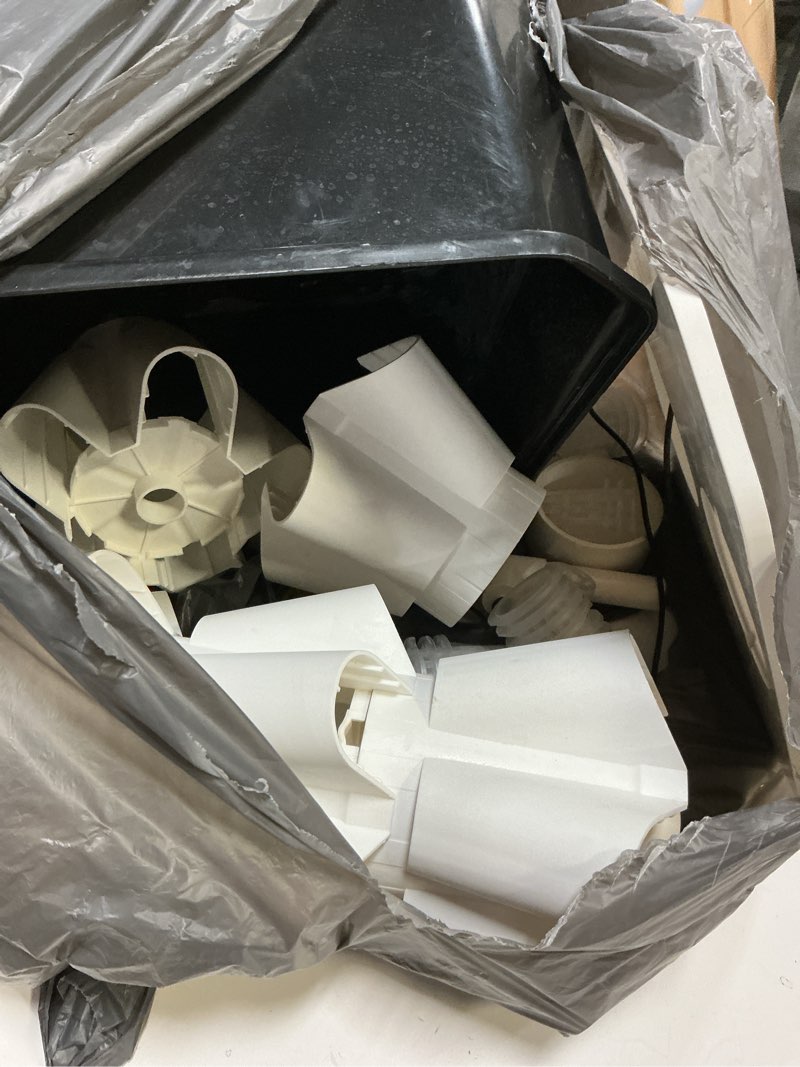 Condition photo showing As Is for baoshishan vertical hydroponic garden tower, 40 pods 8 tiers hydroponics tower outdoor, vertical hydroponic system with water pump for vegetable herb fruit