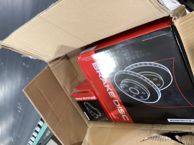 Condition photo showing Good Condition for a-premium 11.18 inch (284mm) rear solid disc brake rotors + ceramic pads kit compatible with select hyundai and kia models - sonata 2016-2019, elantra gt, optima, forte, forte5, soul ev, 6-pc set
