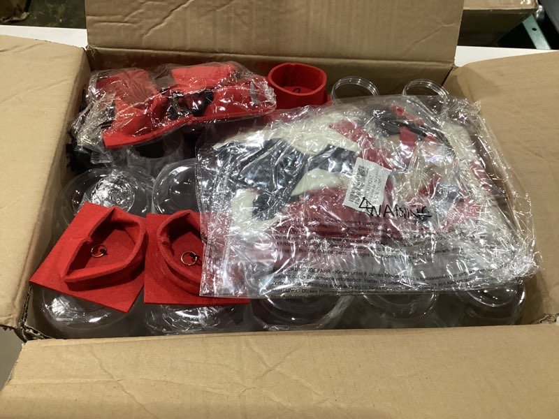 Condition photo showing Good Condition for boao 16 sets graduation table decoration set with led light up graduation decorations for class of 2026, grad jar, felt grad hat and stickers for high school college(red,vivid) red vivid