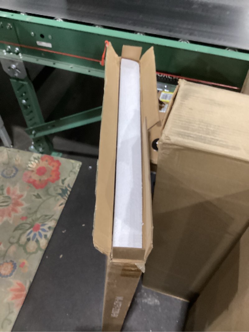 Condition photo showing New/Like New for Bathroom Mirror 30x22 Inch Black Metal Framed Rounded Rectangle Vanity Mirror for Wall, Over Sink, Farmhouse, Restroom, Anti-Rust, Modern Decorative, Horizontal or Vertical Hanging Modern Matte Black 30"L x 22"W