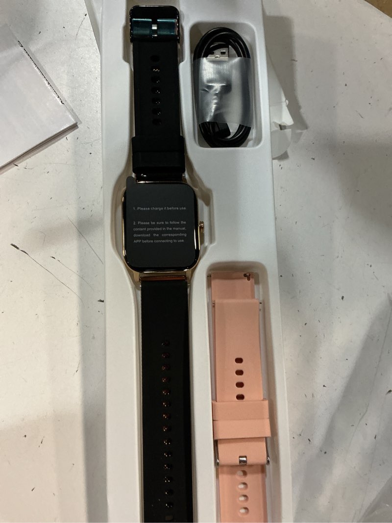 Condition photo showing New/Like New for smart watch for women android/iphone: fitness tracker smart watches rose gold ip68 waterproof bluetooth calls answer&make 1.85" smartwatch activity pedometer heart rate spo2 monitor 120+ sports model