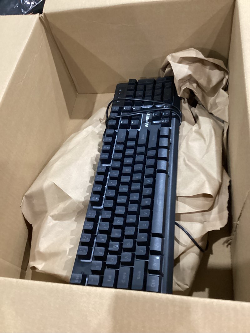 Condition photo showing Good Condition for NPET K10 Wired Gaming Keyboard, LED Backlit, Spill-Resistant Design, Multimedia Keys, Quiet Silent USB Membrane Keyboard for Desktop, Computer, PC (Black) RGB 104 Keys